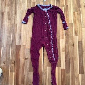 Kickee Pants Bamboo Pajamas 2T Snap Buttons and ruffles